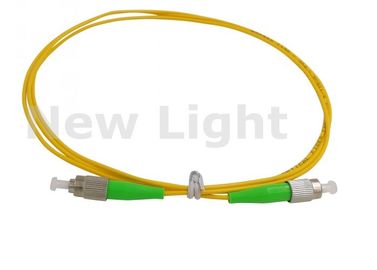 FC/APC - FC/APC οπτικής ίνας μπαλωμάτων κίτρινο καλώδιο 9/125 PVC σκοινιού ενιαίο πρότυπο μονοκατευθυντικό