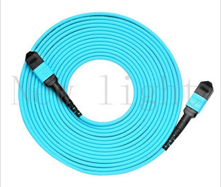 Μπλε χρώμα MPO - πολυ τρόπος PVC/LSZH σκοινιού μπαλωμάτων οπτικής ίνας καλωδίων ινών MPO