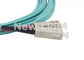 Πράσινο διπλό Sc OM3 πολλαπλού τρόπου 50/125 σκοινιού LC μπαλωμάτων οπτικής ίνας PVC για το σύστημα CATV
