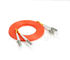 πολυ σκοινί 3.0mm μπαλωμάτων οπτικής ίνας συνδετήρων τρόπου ST-LC διπλό πορτοκαλί καλώδιο PVC