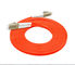 62.5 / Σκοινί LC LC 3.0mm μπαλωμάτων οπτικών ινών 125 προσαρμοσμένο πορτοκαλί χρώμα μήκους