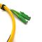 Κίτρινο APC οπτικών ινών σκοινιού μπαλωμάτων Outjacket E2000 PVC συνδετήρων SM DX μετάλλων ΚΑΠ εσωτερικό
