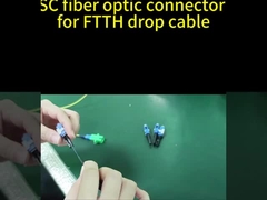 FTTH SC Fiber Optic Fast Connector Single Mode Πλαστικό υλικό πεδίο εγκατάστατο