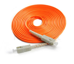 Sc/PC - Sc/PC οπτικών ινών μπαλωμάτων πορτοκαλί καλώδιο 50/125 τρόπου σκοινιού μονοκατευθυντικό ενιαίο υλικό PVC