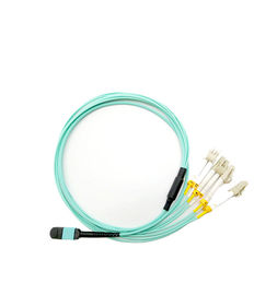 12 ίνα οπτικό Mpo καλωδίων OM3 πυρήνων MPO MTP στο CE ISO σκοινιού ξεμπλοκαρίσματος Lc πιστοποιημένο