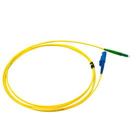 Κίτρινο σκοινί Singl μπαλωμάτων οπτικής ίνας καλωδίων - τρόπος E2000 APC πολωνικό G657A2 LC