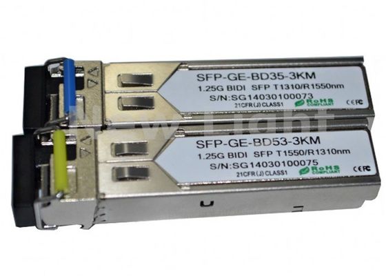 Αγορά Υψηλής απόδοσης 1.25G BiDi SFP Transceiver με Single Mode Fiber και απόσταση μετάδοσης 3km online manufacture