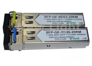 Αγορά 1G ενιαίος πομποδέκτης τρόπου SFP BIDI 1.25G 1310nm/1550nm 20km LC/WDM SFP Sc DDM online manufacture