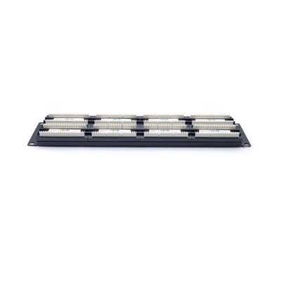 Αγορά 1U 2U Διαχείριση καλωδίων Ethernet Patch Panel Krone IDC Termination Black Metal Panel online manufacture