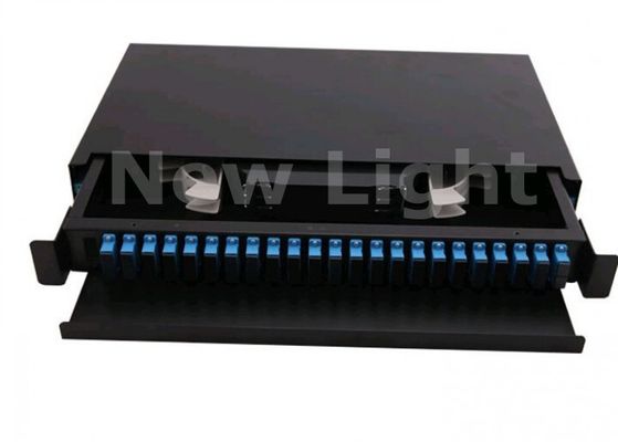 Αγορά 19 ιντσών Rack Mount 24 Port Fiber Optic Box Διανομής για το τερματικό καλωδίου και το πλαίσιο διανομής οπτικών ινών online manufacture