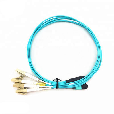 Αγορά 5M OM4 MPO Fiber Optic Patch Cord με 12 πυρήνες Female Fan-Out LC Connector online manufacture