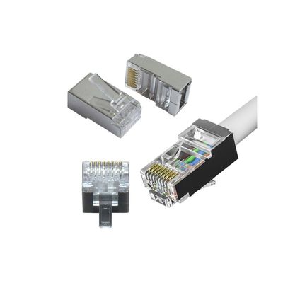 Αγορά OEM CAT7 RJ45 σύνδεσμος με Ferrite Beads για εύρος ζώνης 600MHz και χαμηλή διασταύρωση online manufacture