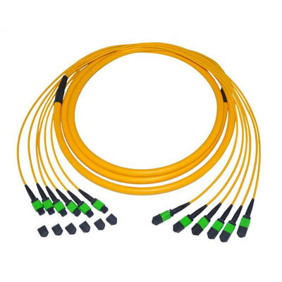 Αγορά Ενιαία λειτουργία 9/125 12 Fiber Trunk MPO MTP καλώδιο με υλικό PVC για μεταφορά δεδομένων υψηλής ταχύτητας online manufacture