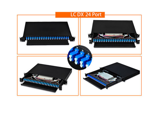 Αγορά 19 ιντσών 24 LC Port Fiber Optic Patch Panel με Cold Plate Spray Molding για κέντρα δεδομένων online manufacture