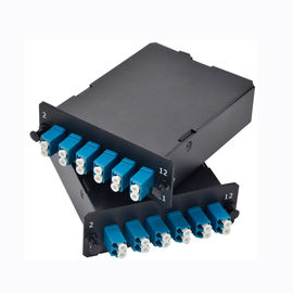 Αγορά 2x mpo-12 στο ντούμπλεξ 12x LC, τύπος Α, πολλαπλού τρόπου FHD MPO κασέτα 24 ινών OM3 online manufacture