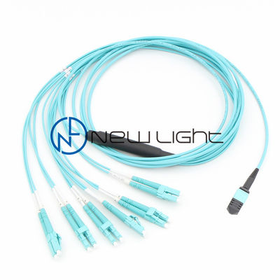 Αγορά 12 Core Aqua LC Duplex Pre Terminated MPO MTP Fiber Optic Cable με κάλυψη LSZH online manufacture