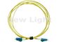 Κίτρινο σκοινί μπαλωμάτων ινών LC LC, PVC υλικό καλώδιο οπτικών ινών 3 μέτρων μονοκατευθυντικό