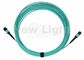10 τα μέτρα 12 αφαιρούν τον πυρήνα το πολλαπλού τρόπου καλώδιο οπτικών ινών, πράσινο OM3 σκοινί μπαλωμάτων ινών 10G