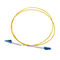 Sc/UPC - μονοκατευθυντικά PVC/LSZH/OFNR σκοινιού μπαλωμάτων οπτικής ίνας LC/UPC SM κίτρινα