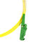 Κίτρινο σκοινί Singl μπαλωμάτων οπτικής ίνας καλωδίων - τρόπος E2000 APC πολωνικό G657A2 LC