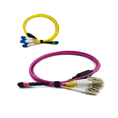 Χαμηλής PDL QSFP Συμβατότητα Υψηλής Αξιοπιστίας MTP/MPO Fiber Jumper Cable με Συμπαγή Σχεδιασμό