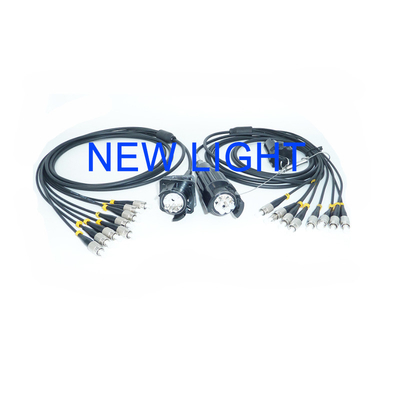 Odc-Odc 4 πυρήνες 5mm θωρακισμένο ινώδες οπτικό κομπλιέ καλώδιο εξωτερική αδιάβροχη για FTTA