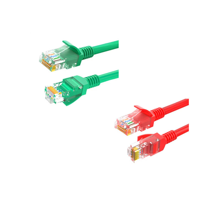 Ταχύτητα Ethernet Patch Cords UL πιστοποιημένο Cat6a γυμνό χαλκό 24AWG*2*4P 7/0.20mm 100% δοκιμασμένο