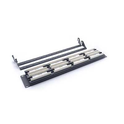 1U Metal RJ45 Patch Panel για συνδέσεις Ethernet Cat5e/Cat6/Cat6a/Cat7 που τοποθετούνται σε ράφι
