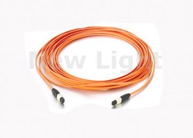 πολλαπλού τρόπου MPO MTP καλώδιο 50/125 5 μέτρο 3.0mm 12 πυρήνων μίνι στρογγυλό καλώδιο οπτικών ινών LSZH