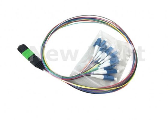 12 Core Single Mode MPO to LC Fanout Cable με Χαμηλή Απώλεια Εισαγωγής για Δίκτυα Υψηλής Πυκνότητας
