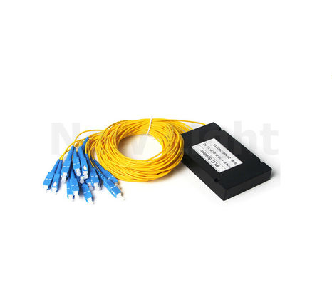 WDM Single Mode Fiber Optic PLC Splitter με επιλογές 1x2 έως 64 πυρήνων και χαμηλή απώλεια εισαγωγής, Telcordia GR-1209 & GR-1221 Compliant