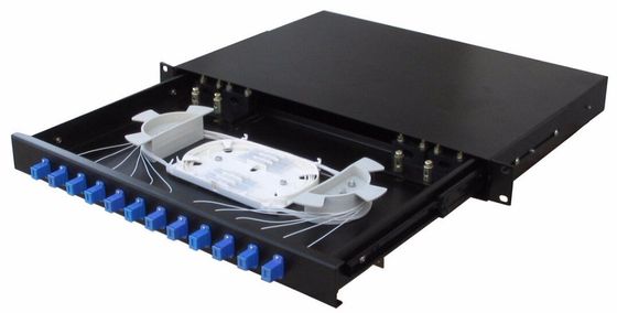 1U 19 Inch SC Fiber Optic Distribution Frame με 144 πυρήνες και κατασκευή από ανοξείδωτο χάλυβα για δίκτυα FTTH/FTTB/FTTX