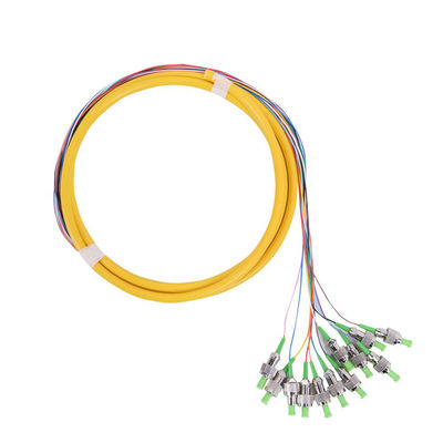 ST APC Connector Fiber Optic Pigtail με απώλεια εισαγωγής 0,3 dB και 12 πυρήνες συνδεδεμένου σωλήνα