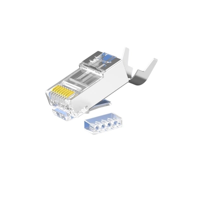 Τεχνικές πρίζες CAT6 RJ45 χύδην - Διαφανές περίβλημα, 50 μm επιχρυσωμένα
