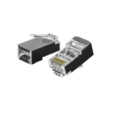Υψηλής απόδοσης CAT6 Modular Plugs - 50U Gold, Fluke Pass, Διαφανής & χωρίς μπέρδεμα