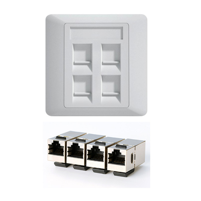 Υποδοχή CAT6 RJ45 με παροχή ρεύματος 90W IEEE 802.3bt Type 4 Συμβατή και μέγεθος 86 * 86 mm για Έξυπνα Κτίρια