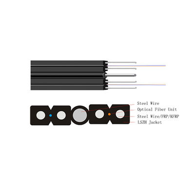 Αυτοφερόμενο καλώδιο FTTH Drop με μανδύα LSZH και οπτική ίνα G652A1 Singlemode για εναέριες εφαρμογές