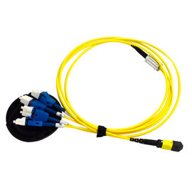MTP σε Uniboot 4 διπλό MPO MTP καλώδιο κορμών καλωδίων Χ LC/καλώδιο άλματος PVC G652D
