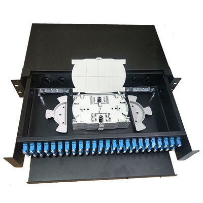 2U Rack Mount Fiber Optic Patch Panel με χωρητικότητα 48/96F και τύπο έλξης για διαχείριση καλωδίων κέντρου δεδομένων