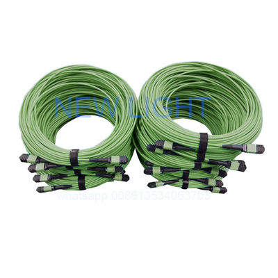 12 Core OM4 MPO MTP Καλώδιο με Προσαρμοσμένο Μήκος και MPO Fiber Connector
