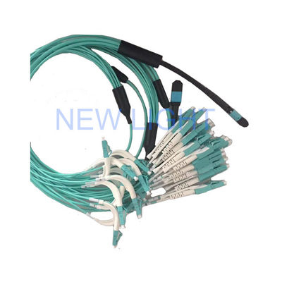 5m OM4 (OM3) 50/125 MPO Γυναικεία σύνδεση με LC Duplex Multifiber Jumper με προσαρμόσιμο μήκος