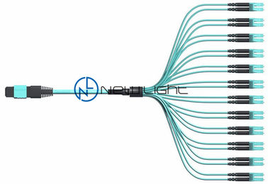 Καλώδιο MPO MTP 24 ινών OM3-150/300 με μετάδοση 40G/100G και επιλογές αρσενικού ή θηλυκού συνδετήρα