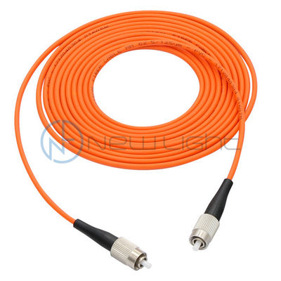 5m FC Fiber Optic Patch Cord με 62.5/125um Multimode Fiber για ευρυζωνική μετάδοση