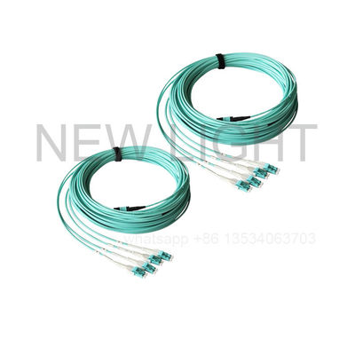OM3 OM4 Προσυνδετήρας MTP Trunk Cable με επιλογές μήκους 12/24 ινών και προσαρμοσμένου μήκους